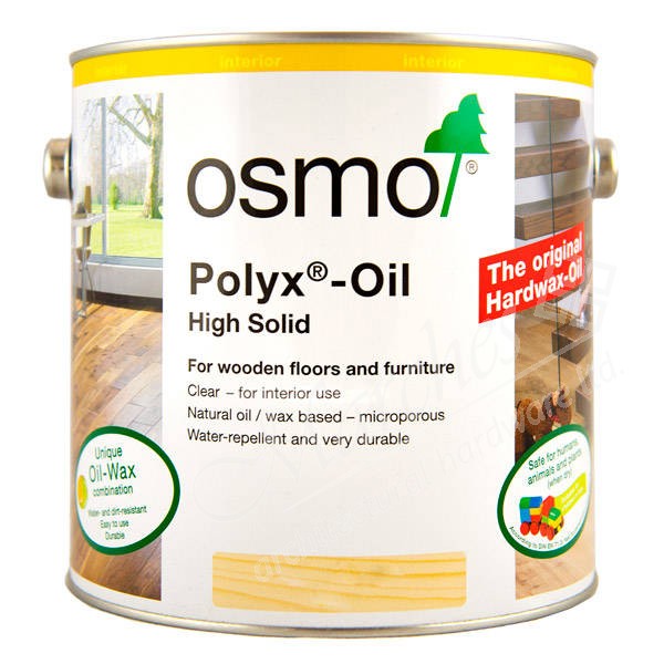 Osmo PolyxOil Clear Semi Matt (3065) 2.5L Oils Doors, Windows