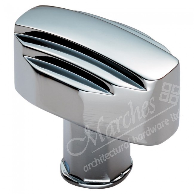 Art Deco Knob 30mm x 20mm Polished Chrome Hardware