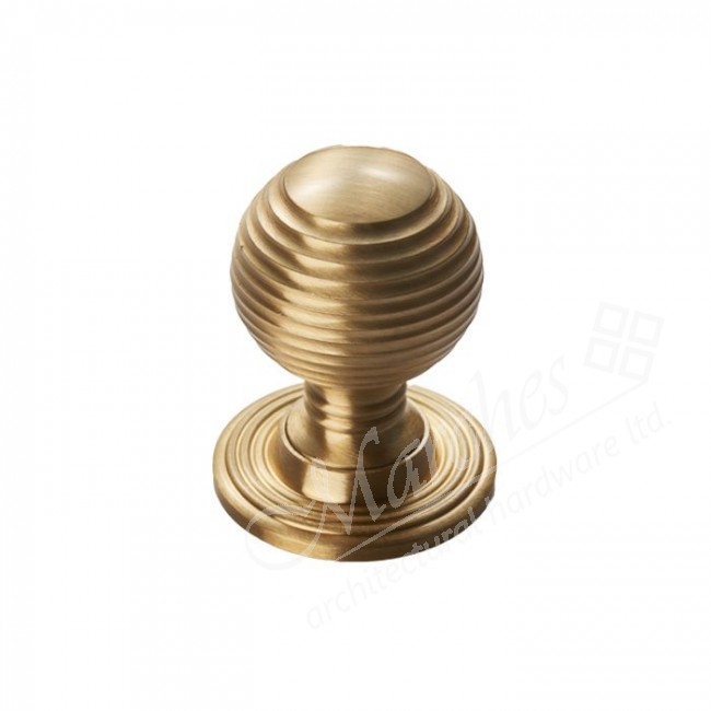 Queen Anne Knob Satin Brass Brass Knobs Knobs Fittings