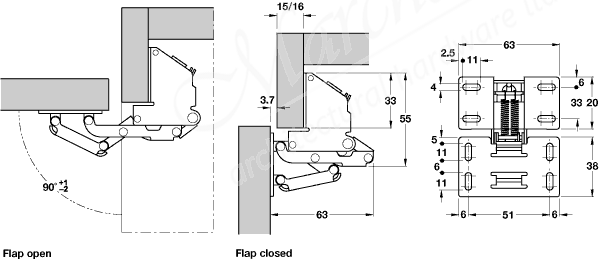 Swing Up Hinge Flap Table Hinges Ironmongery Hinges