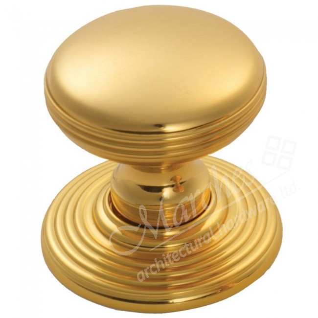 Delamain RInged Knob (28mm) Polished Brass Hardware