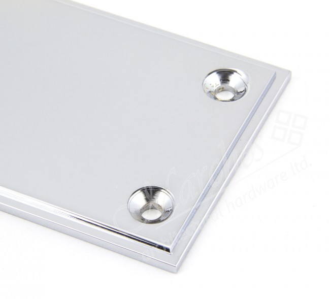 Large Art Deco Finger Plate Polished Chrome Kick & Finger Plates