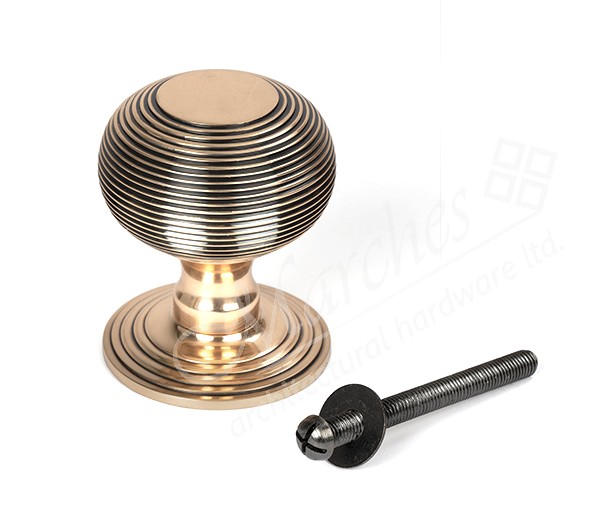 Beehive Centre Door Knob Polished Bronze Centre Door Knobs Door