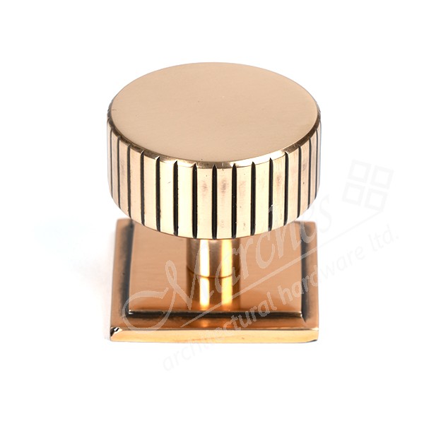 38mm Judd Knob (Square) Polished Bronze Brass Knobs