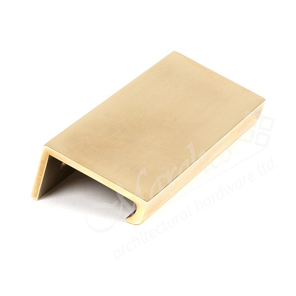 100mm Plain Edge Pull Aged Brass Finger Pull Handles