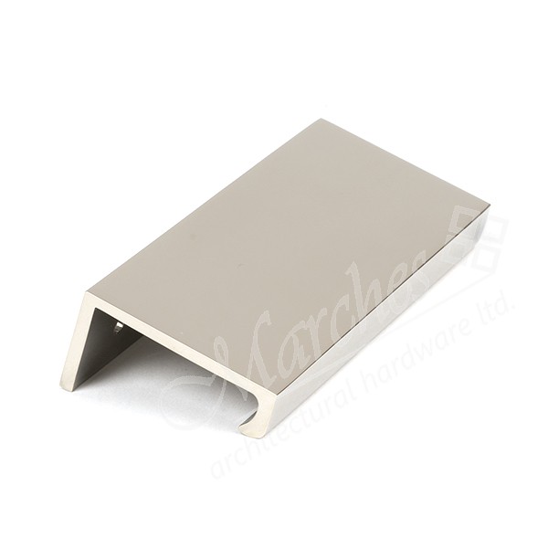 100mm Plain Edge Pull Polished Nickel Finger Pull Handles