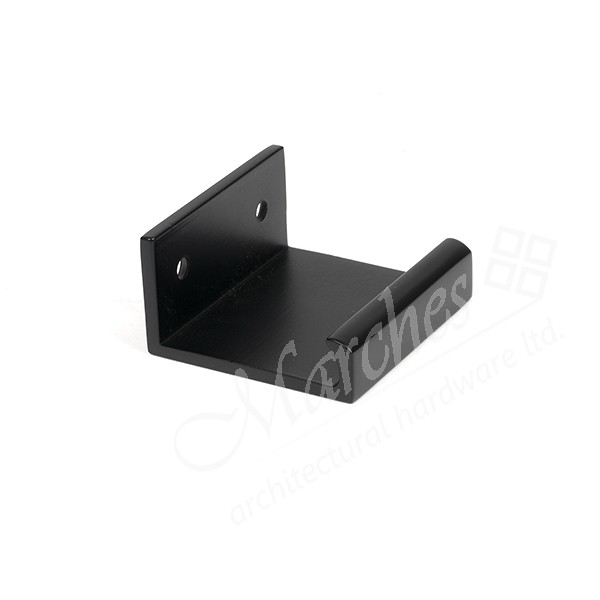 50mm Plain Edge Pull Matt Black Finger Pull Handles