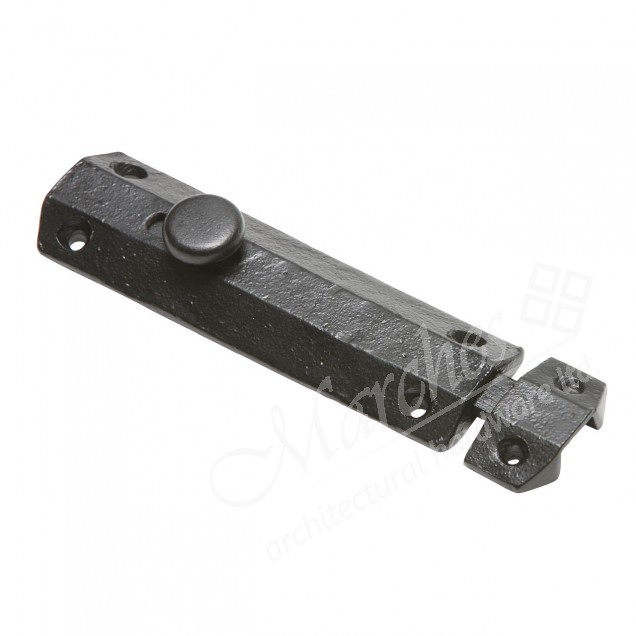 6" Surface Flush Door Bolt + 2 Keeps Black Slide Action Bolts