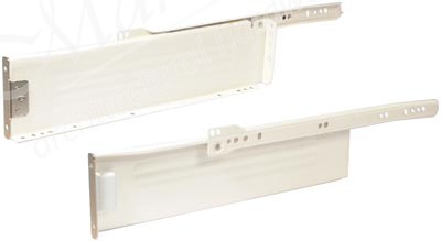 Metal Drawer Sides 85 Mm High Cream White Finish Economiser