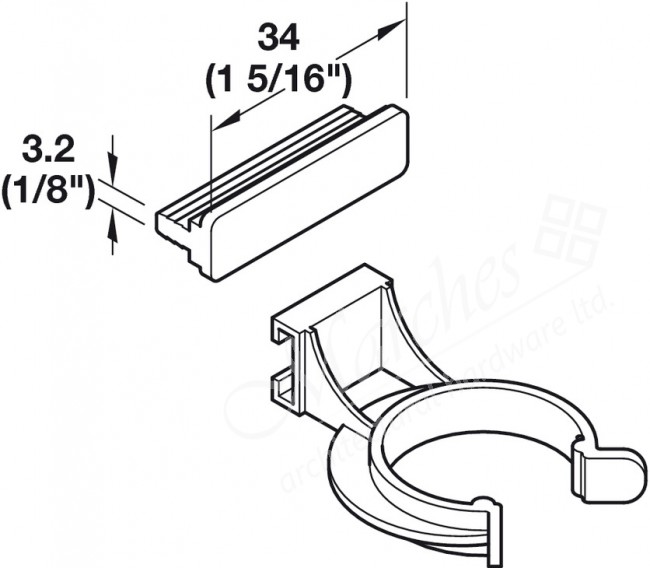 Axilo 78 Press Fitting Plinth Panel Clips (Pack 100) Plinth Fittings Legs & Feet
