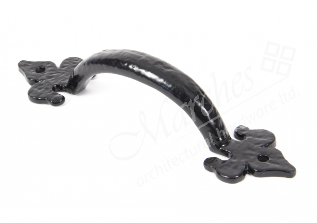 6 Fleur De Lys Pull Handle Antique Black Bow Handles