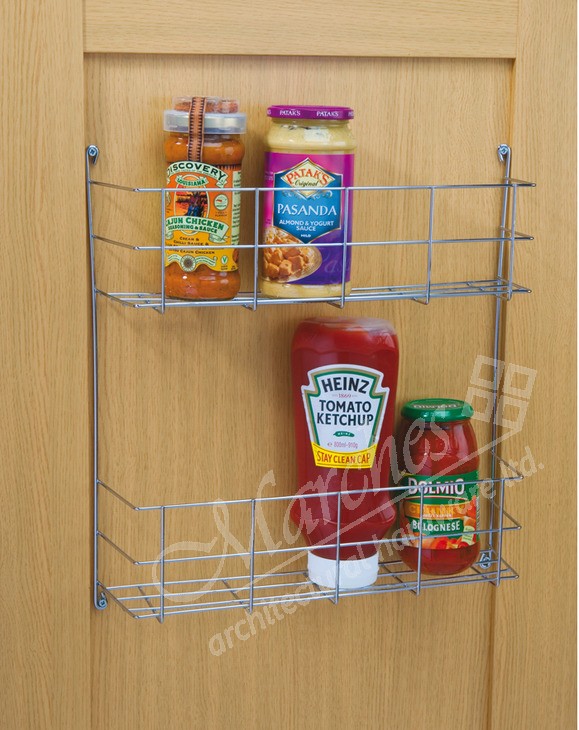 Two Tier Spice Rack 380mm cc x 95mm D x 410mm H Space Saving Solutions Kitchen Fittings Cabinet Kitchen Fittings Marches Architectural Ironmongery