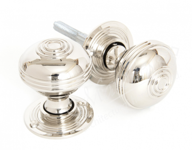Small Prestbury Mortice/Rim Knob Sets Polished Nickel Rim & Mortice Door Knobs Door Knobs