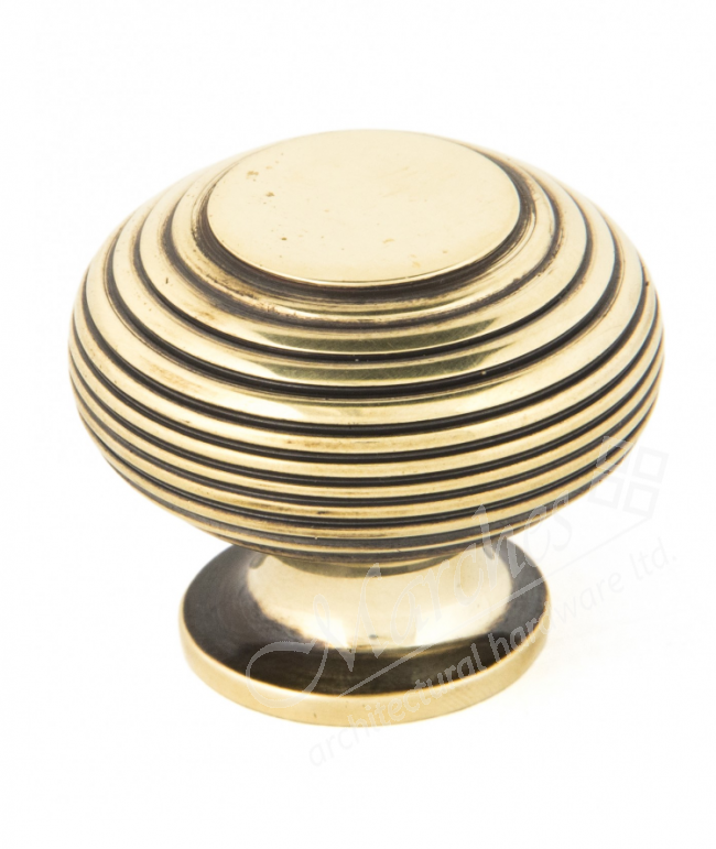 Beehive Knob 40mm Aged Brass Brass Knobs Knobs