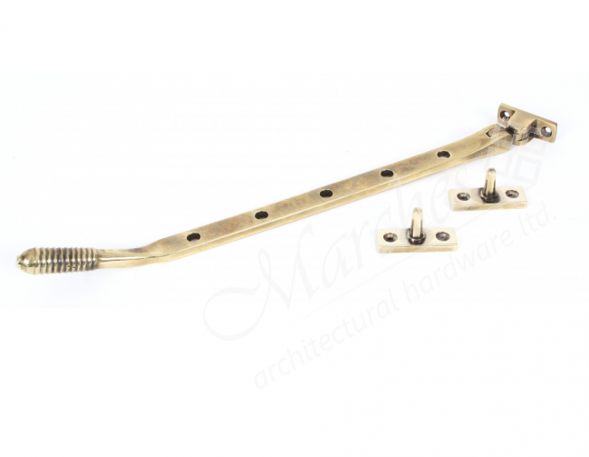 Reeded 12" Stay Aged Brass Window Stays Casement Window Window
