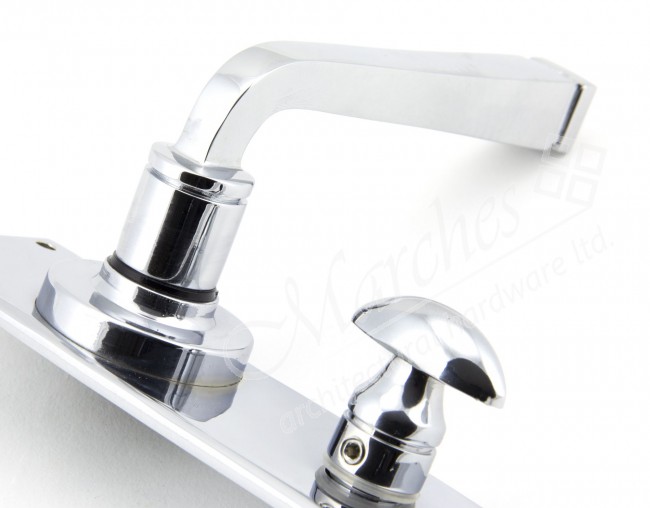 Avon Lever Bathroom Set Polished Chrome Lever Handles on Backplate