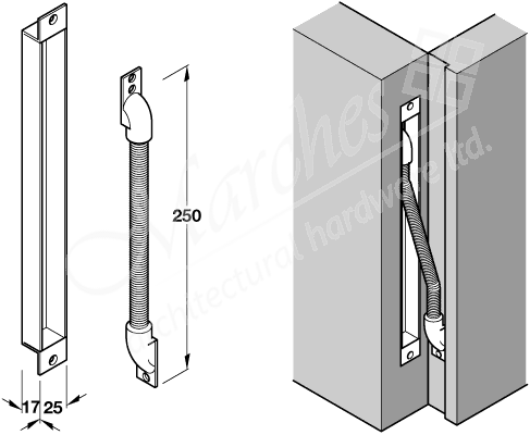 Door Loop Concealed Steel - Access control accessories - Door Closing ...