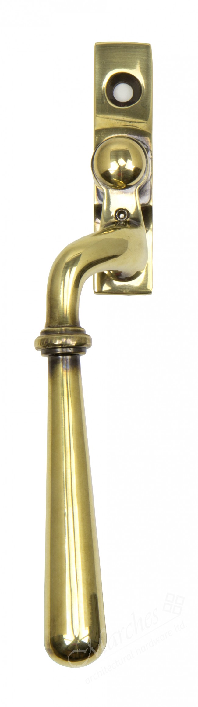 Newbury Left Hand Espag Handles Aged Brass Espagnolette Fasteners