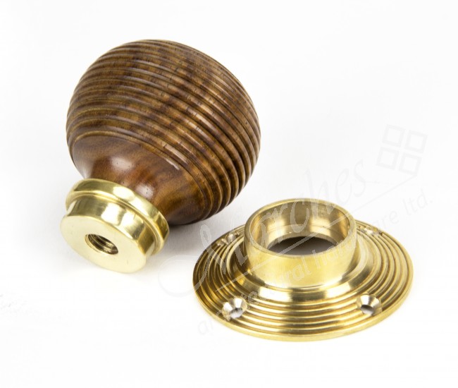 Rosewood and PB Cottage Mortice/Rim Knob Set Small Rim & Mortice Door Knobs Door Knobs