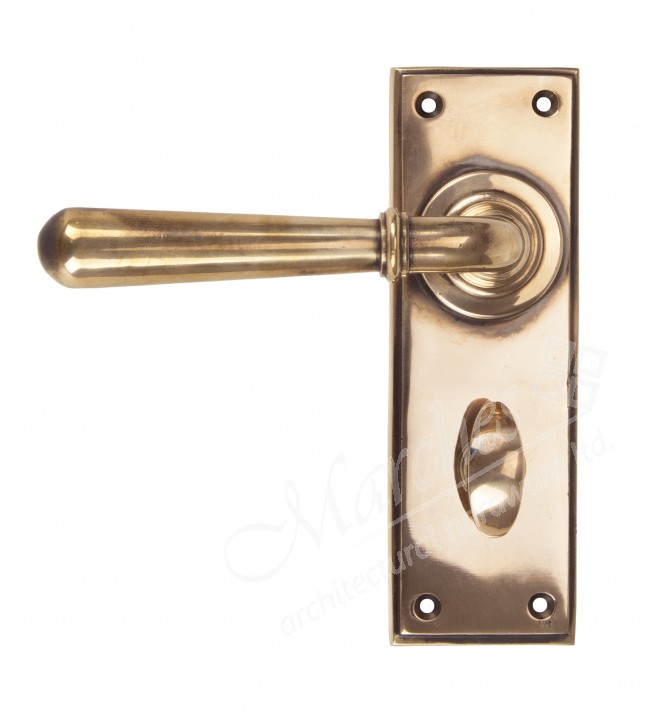 Newbury Polished Bronze Lever Handles Lever Handles on Backplate
