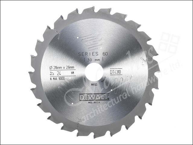 Circular Saw Blade Series 60 216 x 30 x 24 Teeth Marches Architectural Ironmongery