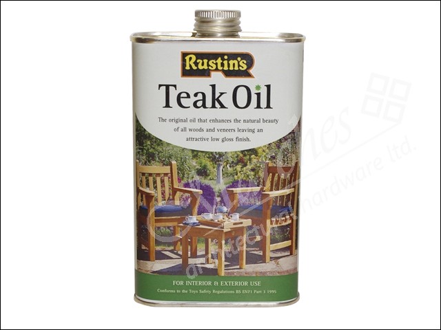 Teak Oil 1 Litre - Garden Furniture - Exterior Finishes - Woodstains