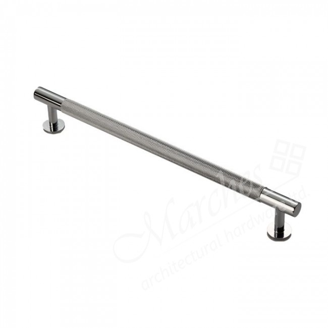 Knurled Pull Handle 274mm (224mm cc) Polished Chrome Bar Handles