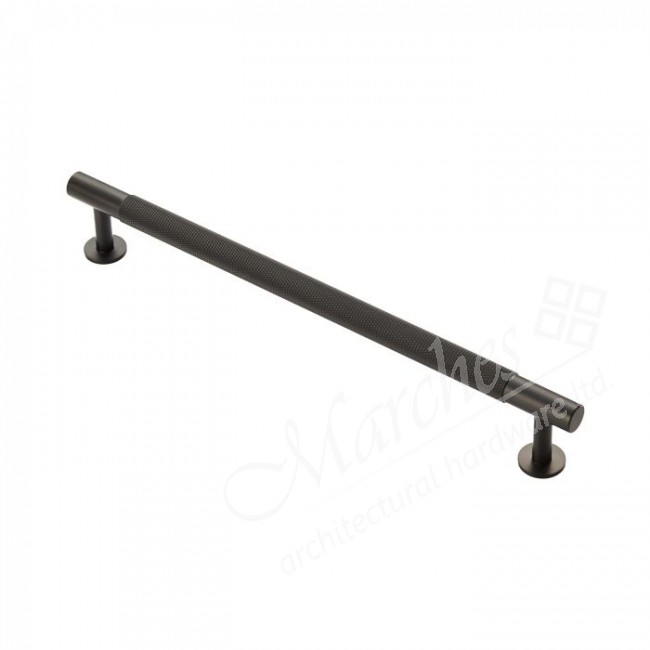 Knurled Pull Handle 274mm (224mm cc) Matt Black Bar Handles