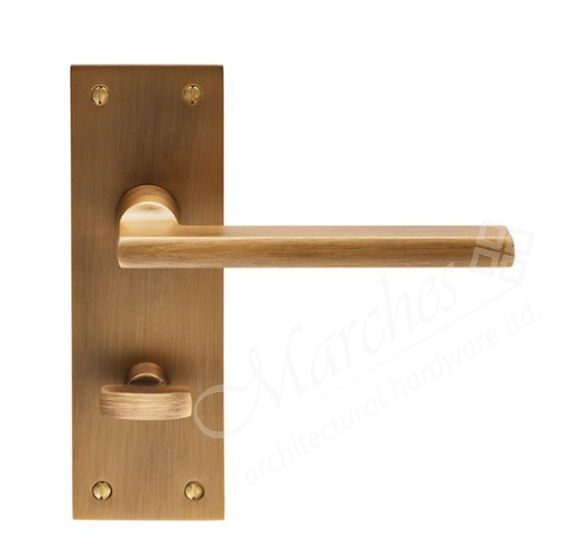 Trentino Lever Bathroom Handle Antique Brass Lever Handles on