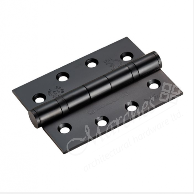 4" Fire Rated Ball Bearing Butt Hinge (PR) Matt Black Hinges
