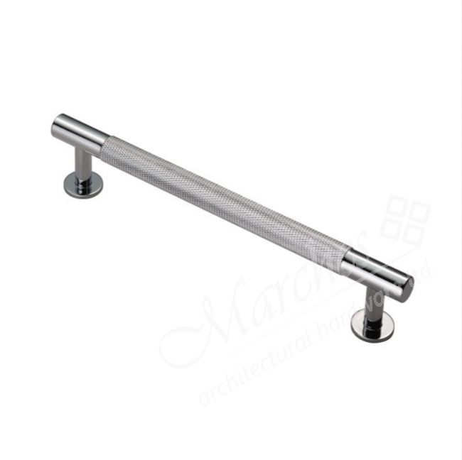 Knurled Pull Handle 158mm (128mm cc) Polished Chrome