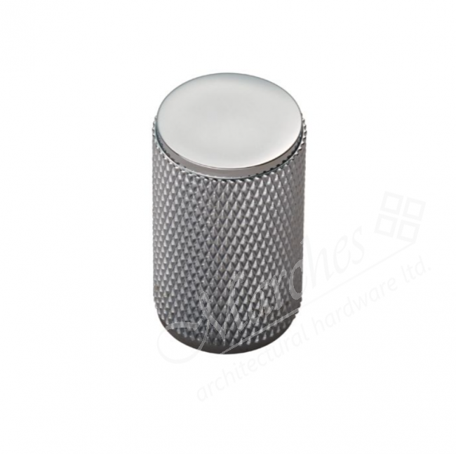 18mm Ø Knurled Knob Polished Chrome Fittings
