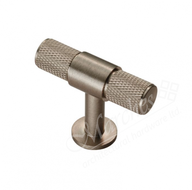 Knurled TBar Knob 50mm Satin Nickel Fittings & Kitchen Fittings Marches