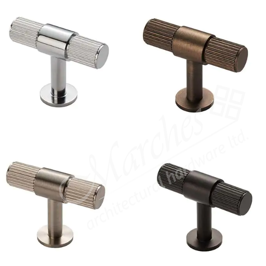 Lines Tbar Knob Various Finishes Brass Knobs Knobs