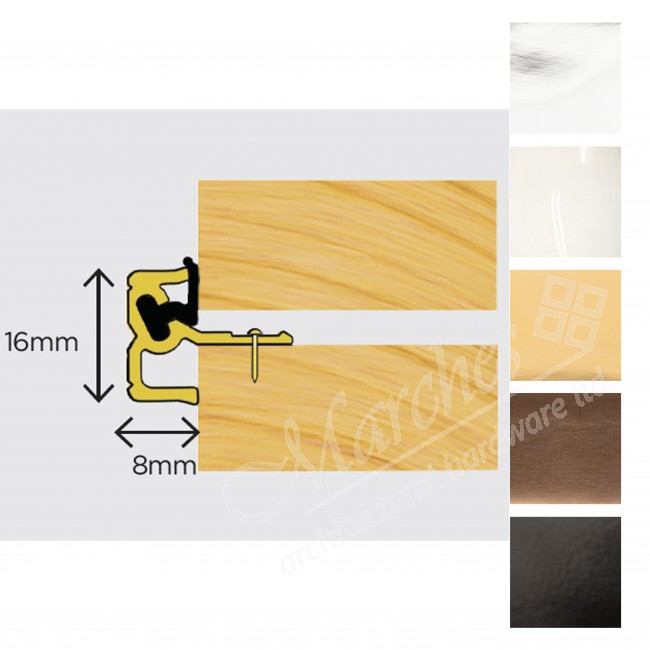 Exitex Double Door Centre Seal 2 4m Various Finishes Retrofit Products Weatherbars Door Surrounds Thresholds Weatherbars Marches Architectural Ironmongery