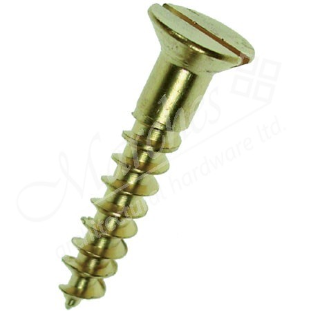 No. 4 Gauge Solid Brass Screws length 3 8 1