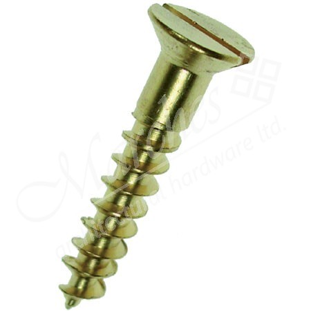 18mm -> 50mm. Slotted Countersunk Solid brass wood screws No8 *Top Quality! 