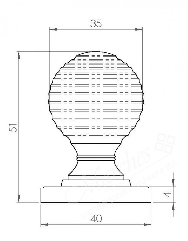Queen Anne Knob Matt Black Brass Knobs Knobs Fittings