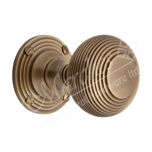Reeded Mortice Knob Various Finishes Rim & Mortice Door Knobs