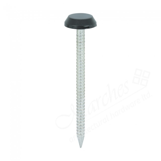 50mm Polymer Head Nails Black Large Head (100) Plastic Top Nails