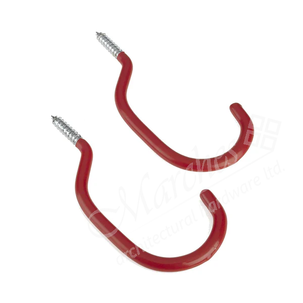 100mm Large Round ScrewIn Hook (2 Pack) (15kg Max Load) Storage