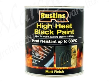Rustins High Heat Paint 600°C Black - Radiator & Heat Paints - Paints ...
