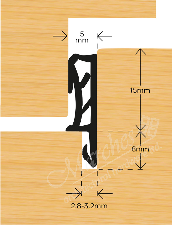 Exitex Sealtex S15 100m 15mm Rebate Seal Black Joinery Seals Door