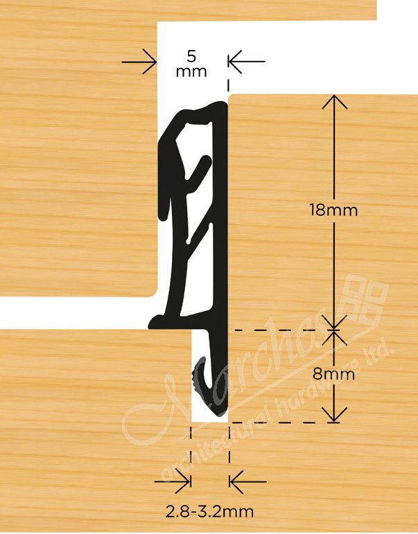 Exitex Sealtex S18 100m 18mm Rebate Seal Brown Joinery Seals Door