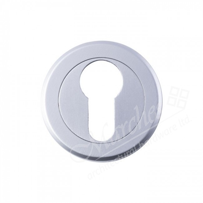 SATIN CHROME Keyhole Cover Escutcheon Key Hole Plate Covered/ Open - View #11