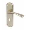 Olton Lever Lock Handle Set - Satin Nickel