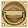 Flush Ring Handle 75x75mm - Polished Brass