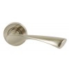 Olton Lever Handle Sprung on Rose - Satin Nickel