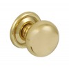 Knob - 33mm dia Pol Brass