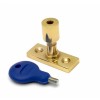 Locking Stay Pin + Key - Polished Brass